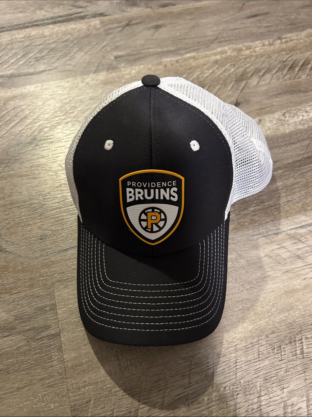 Zephyr Black and White Mesh Baseball Cap with Team Patch